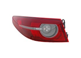 Tail Light Assembly for Mazda 3 2019-2021, Left (Driver), Outer, LED, Without Signature Lighting, Sedan, Replacement