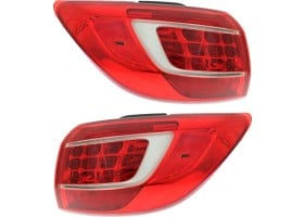 Tail Light Assembly Pair/Set for Kia Sportage 2011-2013, Outer Right (Passenger) and Left (Driver) Sides, Halogen Replacement