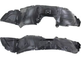 Front Fender Liner Pair/Set for 2010-2013 Mazda 3 Hatchback, 2.3L Engine, Right (Passenger) and Left (Driver) Side Replacement
