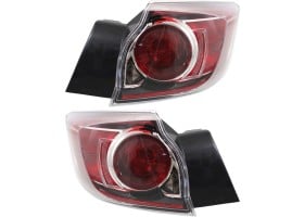 Tail Light Assembly for MAZDA 3 Hatchback 2010-2013, Right (Passenger) and Left (Driver), Outer, Halogen/Standard Type, Replacement Pair/Set