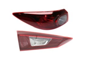 Tail Light Set for 2014-2015 Mazda 3 Sedan, Inner and Outer, Halogen, Left (Driver) Side Replacement