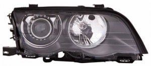 Right (Passenger) Headlight Assembly for 1999 - 2001 BMW 323i, Front Headlight Assembly Replacement Housing/Lens/Cover, E46 Body Code, 4 Door Sedan/Wagon, with Xenon HID Lights, Composite,  63126902764, Replacement.