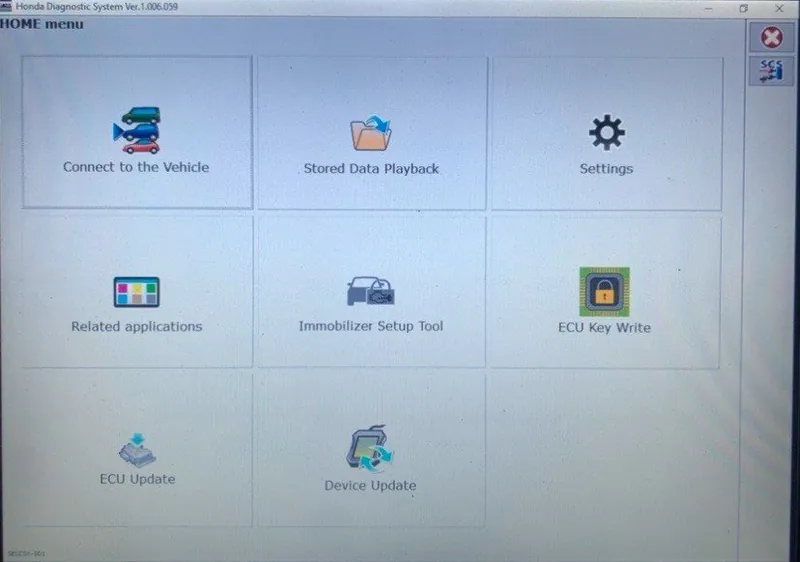 A diagnostic laptop or scan tool screen showing an engine control module software update in progress.