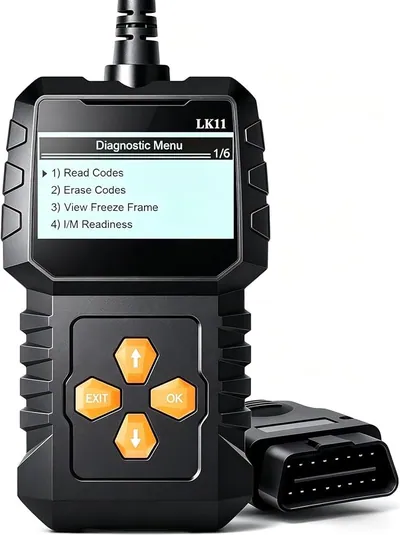 An OBD2 scanner displaying the P1015 manufacturer-specific diagnostic trouble code.