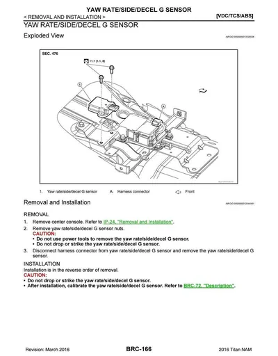A lateral acceleration sensor module, typically mounted under the center console, which measures side-to-side G-forces.