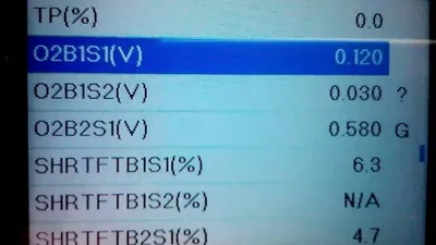 An advanced OBD-II diagnostic scan tool displaying live data for the steering angle sensor.
