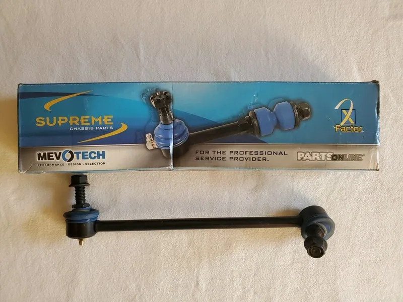 A variety of aftermarket stabilizer bar links from different brands showing sealed and greasable designs.