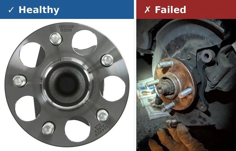 Side-by-side comparison of a 5-lug Toyota Prius wheel and a 4-lug Toyota Prius C wheel showing the incompatible bolt patterns.